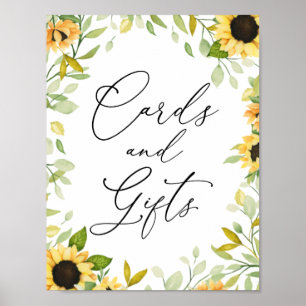 Poster Panneau Cartes et cadeaux Sunflower