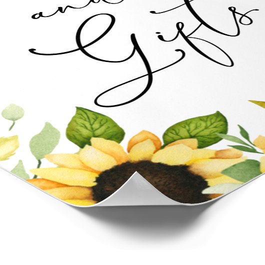 Poster Panneau Cartes et Cadeaux Tournesols (Coin)