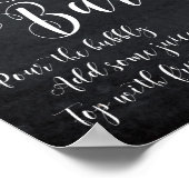Poster Panneau Chalkboard Mimosa Bar Signal bordeaux flor (Coin)