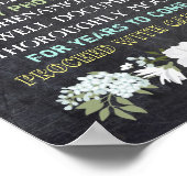 Poster Panneau Chalkboard Open Bar Mariage Signal Floral  (Coin)