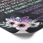 Poster Panneau Chalkboard Open Bar Mariage Signal Floral (Coin)