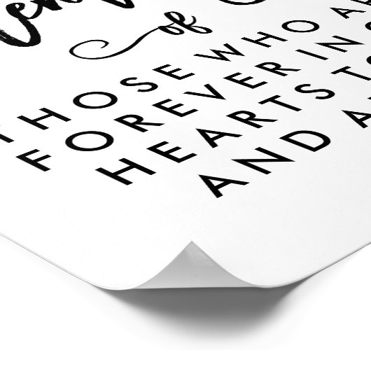 Poster Panneau chic écrit à la main en mémoire aimante (Coin)