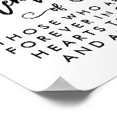 Poster Panneau chic en lettres manuscrites en mémoire aff (Coin)