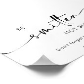 Poster Panneau Chic moderne Mariage écran solaire et vapo (Coin)