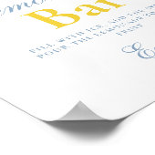 Poster Panneau citron bleu Floral Citrus Lemonad Bar (Coin)