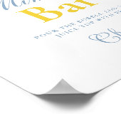 Poster Panneau citron bleu Floral Citrus Mimosa Bar (Coin)