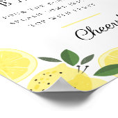 Poster Panneau citron jaune citron Mimosa (Coin)