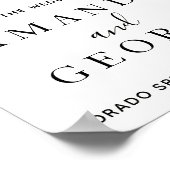 Poster Panneau citron Mariage de bienvenue (Coin)