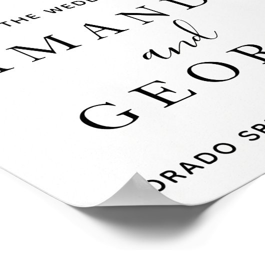 Poster Panneau citron Mariage de bienvenue (Coin)