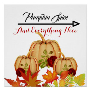 Poster Panneau Citrouille d'automne Farmhouse Organic Har