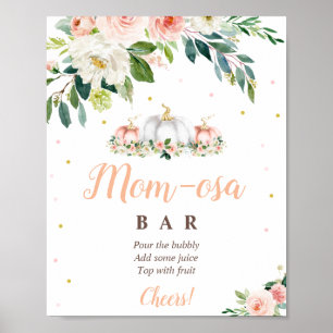 Poster Panneau citrouille Rouge Rose Et Or Maman-Osa Bar
