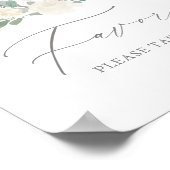 Poster Panneau Citrouille vert fleuri Baby shower Faveurs (Coin)