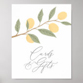 Poster Panneau Citrus citron Cartes et Cadeaux (Devant)