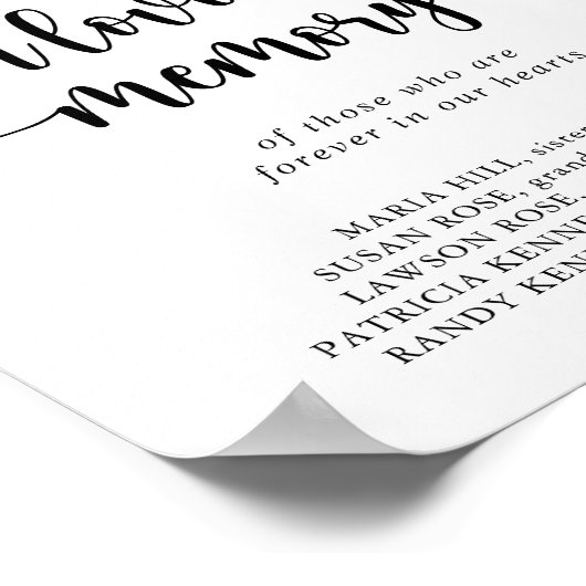 Poster Panneau Classique Rose Poussiéreuse en Mémoire Amo (Coin)