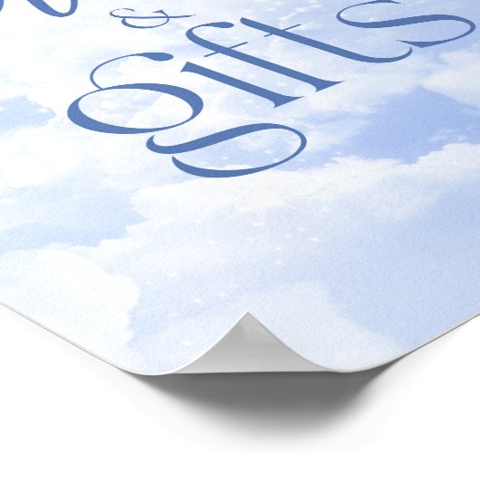 Poster Panneau Clouds bleus étincelants Cartes et cadeaux (Coin)