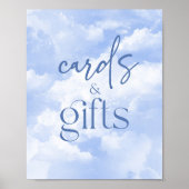 Poster Panneau Clouds bleus étincelants Cartes et cadeaux (Devant)