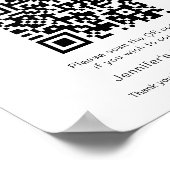 Poster Panneau Code QR du Fonds Universitaire (Coin)