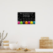 Poster Panneau Coloré Clou Polonais Bouteilles, Salon de  (Cuisine)