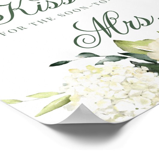 Poster Panneau Combien de baisers de roses blanches (Coin)