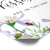 Poster Panneau Combien de baisers Fleurs Blanches (Coin)