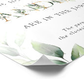 Poster Panneau Combien de Bonbons Eucalyptus Vert (Coin)