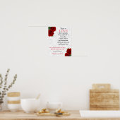Poster Panneau commémoratif 2 - Mariage Deep Red Rose (Cuisine)