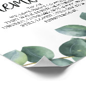 Poster Panneau commémoratif à la mémoire avec verdure d'e (Coin)