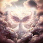 Poster Panneau commémoratif Angel en fleurs