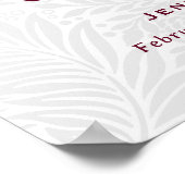 Poster Panneau commémoratif de funérailles à fleurs rose (Coin)