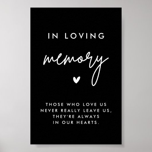 Poster Panneau commémoratif de mariage à la mémoire de Bl (Devant)