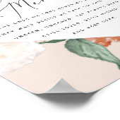Poster Panneau commémoratif de mariage Boho Blooms (Coin)