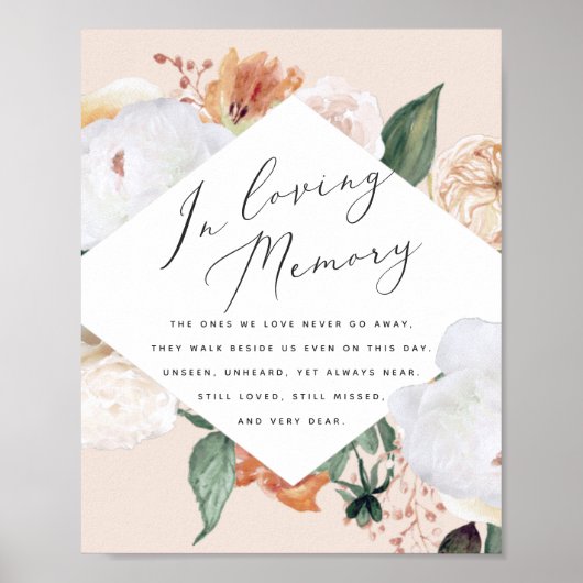 Poster Panneau commémoratif de mariage Boho Blooms (Devant)