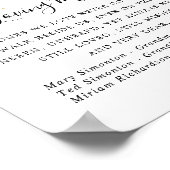 Poster Panneau commémoratif de mariage Houx rustique et b (Coin)