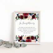 Poster Panneau commémoratif de mariage Radiant Bloom