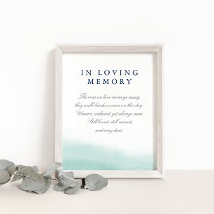 Poster Panneau commémoratif de mariage Seaglass Tides