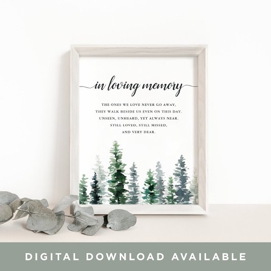 Poster Panneau commémoratif de mariage Timber Grove