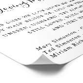 Poster Panneau commémoratif de mariage tournesol jaune ru (Coin)