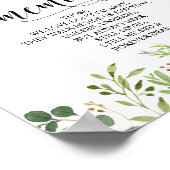 Poster Panneau commémoratif de verdure en mémoire aimante (Coin)