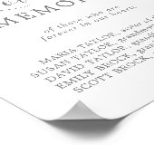 Poster Panneau commémoratif Fleur de cerisier en souvenir (Coin)