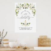 Poster Panneau commémoratif In Loving Memory avec des fle (Cuisine)