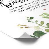 Poster Panneau commémoratif Rustique À jamais dans nos cœ (Coin)