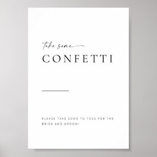 Poster Panneau Confetti minimaliste moderne Mariage de sc