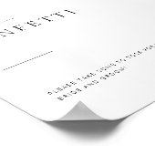 Poster Panneau Confetti minimaliste moderne Mariage de sc (Coin)