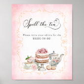 Poster Panneau Conseils de Fête des mariées de thé dévers (Devant)