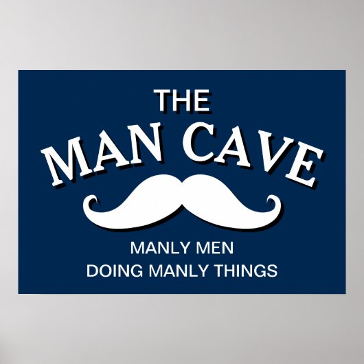 Poster Panneau customisé Blue Funny Man Cave (Devant)