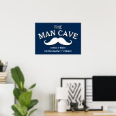 Poster Panneau customisé Blue Funny Man Cave (Bureau à domicile)