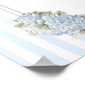 Poster Panneau Customisé Blue Hydrangea (Coin)