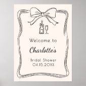 Poster Panneau d'accueil de la douche de la nuptiale (Devant)