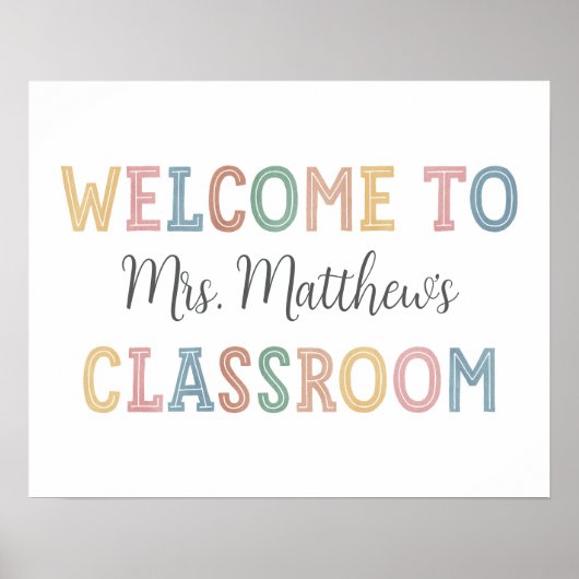 Poster Panneau d'accueil de l'enseignant (Devant)