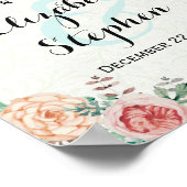 Poster Panneau d'accueil de mariage de couleur aquarelle (Coin)